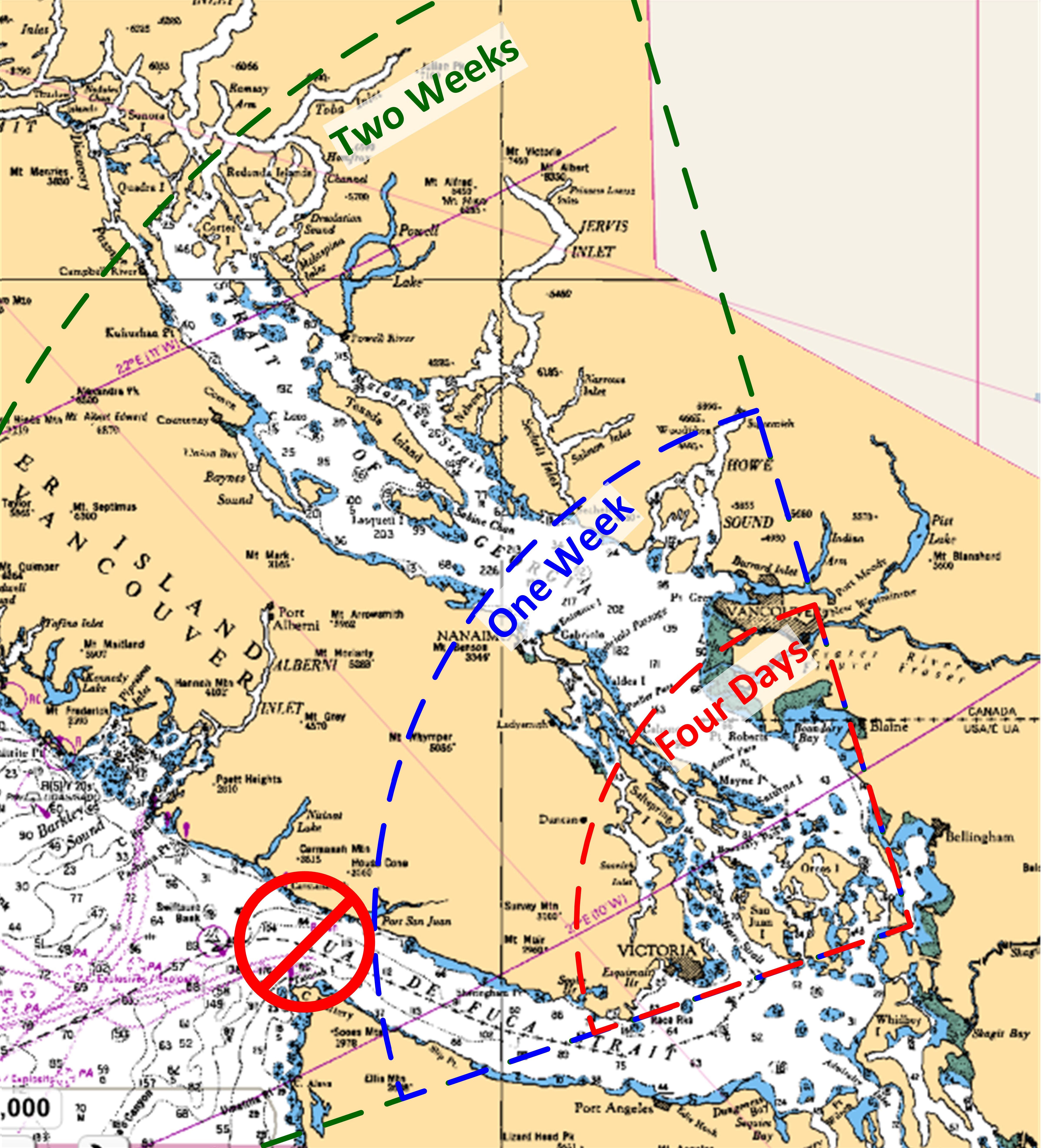 Saanich Inlet Depth Chart